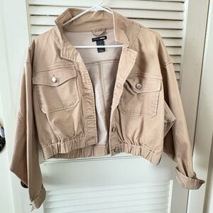 Fashion Nova Light Brown Utility Jacket